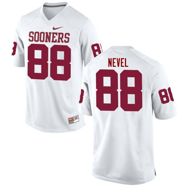 Men Oklahoma Sooners #88 Chase Nevel College Football Jerseys Game-White - Click Image to Close